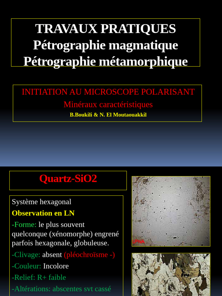 Guide de pétrographie et minéralogie | PDF | Minéralogie | Minéral