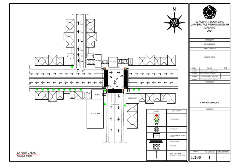 Layout Jalan Skala 1:200 Teknik Sipil | PDF