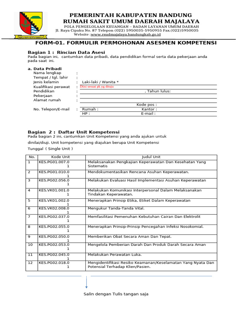 Revisi 1form Lengkap 1 S.D 9 | PDF