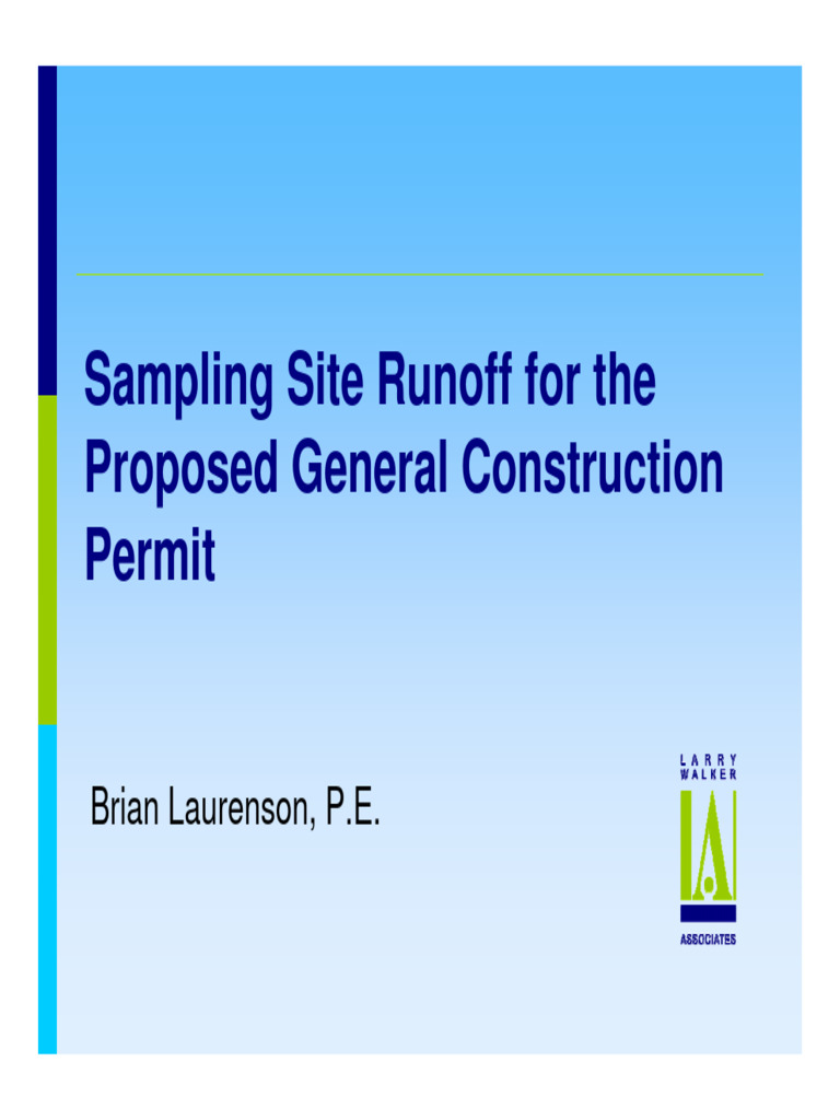Construction Site Runoff Monitoring Guide | PDF | Sampling (Statistics ...