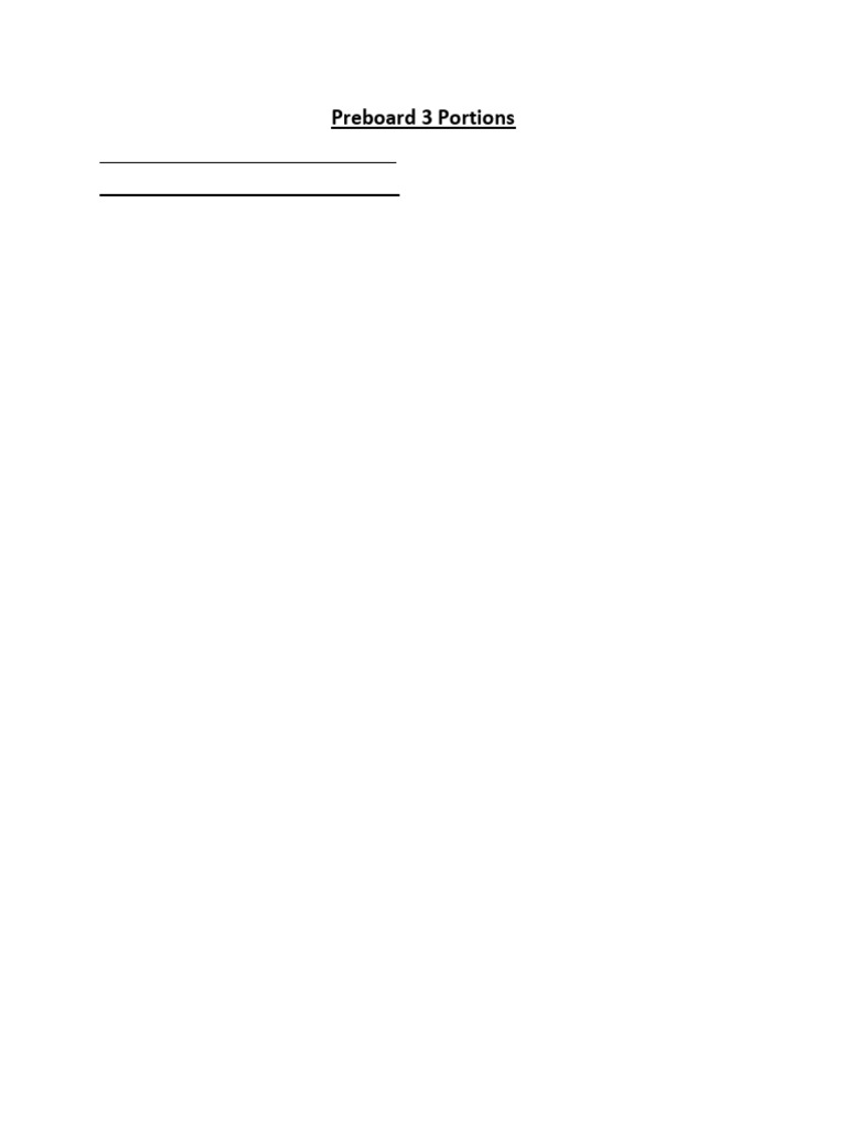Preboard 3 Portions | PDF