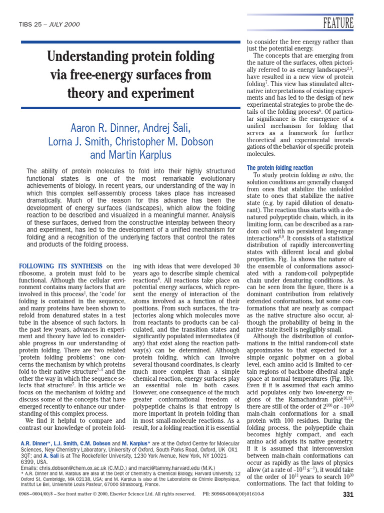 Insights into Protein Folding Mechanisms | PDF | Protein Folding ...