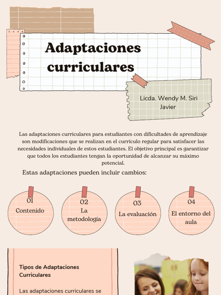 Adaptaciones Curriculares para Aprendizaje | PDF | Plan de estudios ...