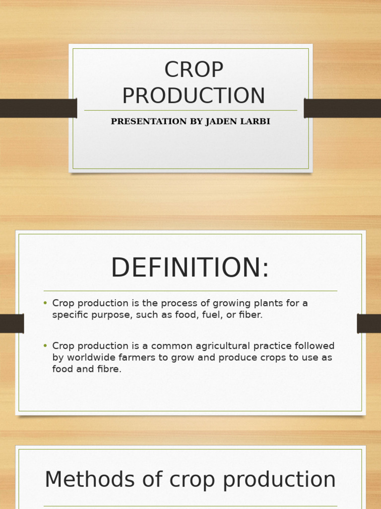 Crop Production Techniques and Benefits | PDF | Fertilizer | Crop Rotation