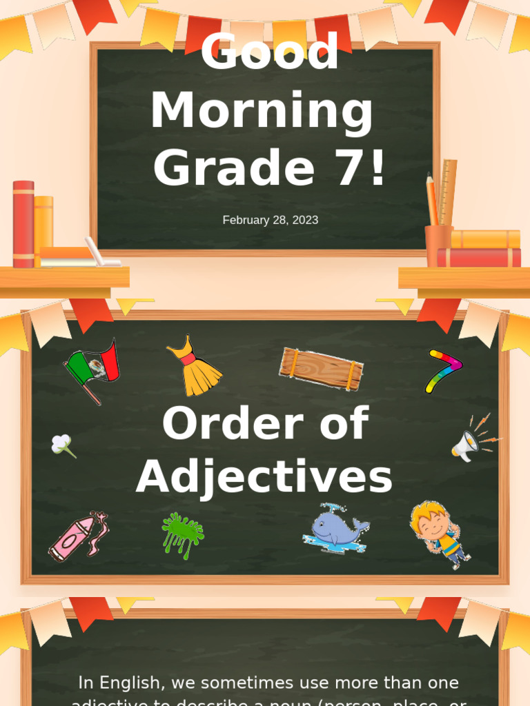 Order of Adjectives Explained | PDF | Adjective | Morphology