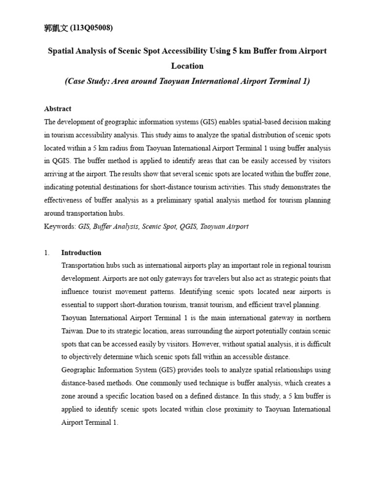 Spatial Analysis of Scenic Spot Accessibility Using 5 KM Buffer From ...