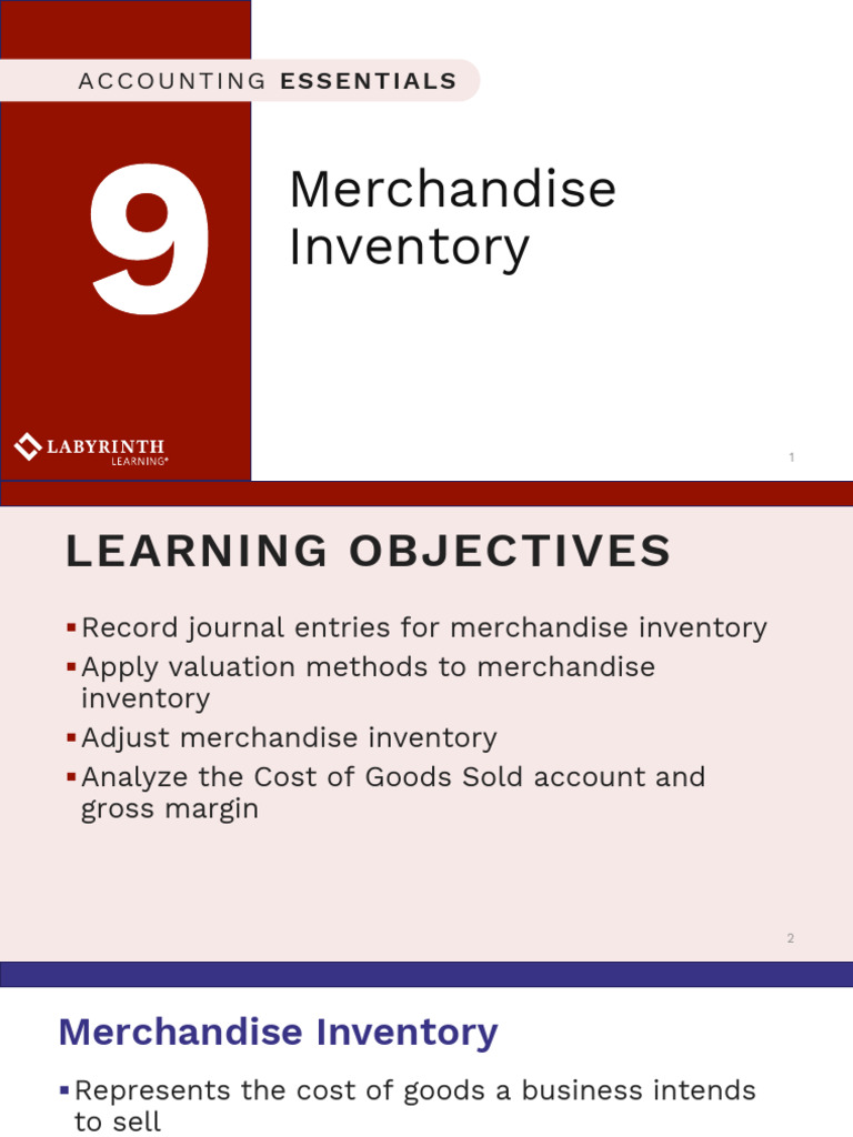 Merchandise Inventory Accounting Guide | PDF