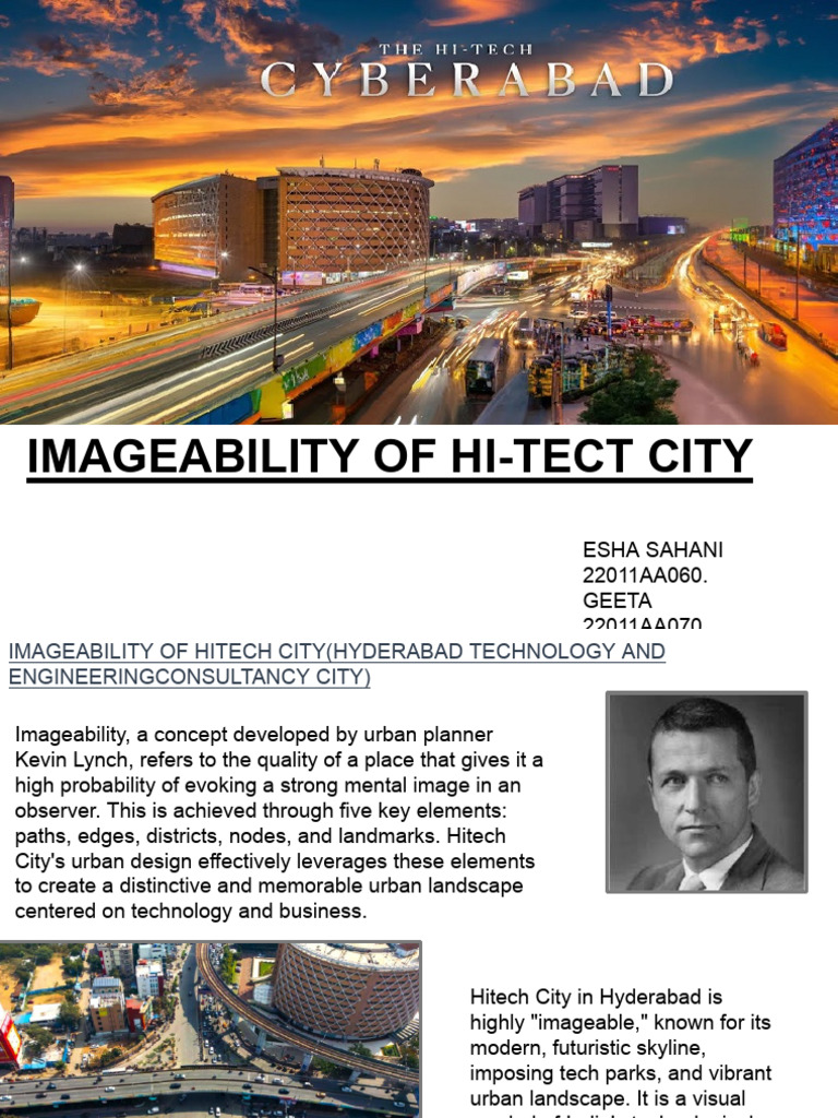 Imageability of Hitech City Explained | PDF | City | Road
