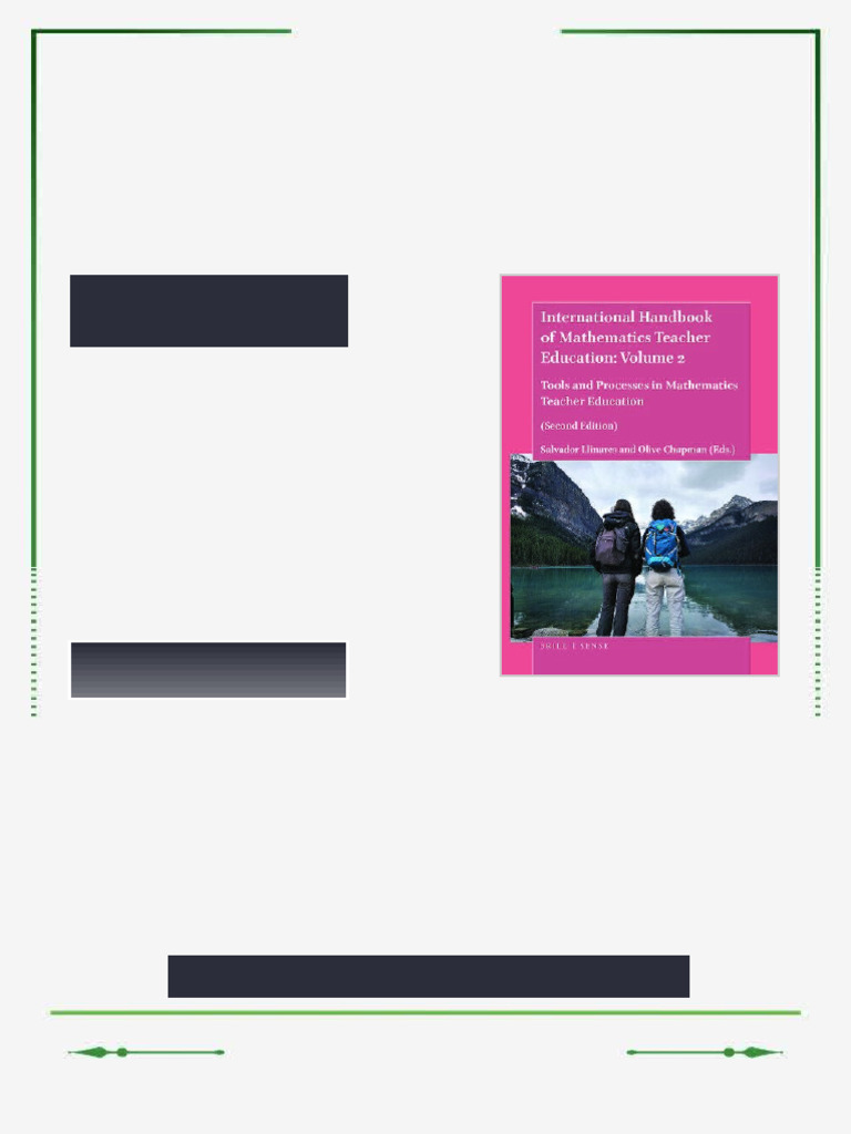 The Handbook of Mathematics Teacher Education Volume 2 2nd Edition ...