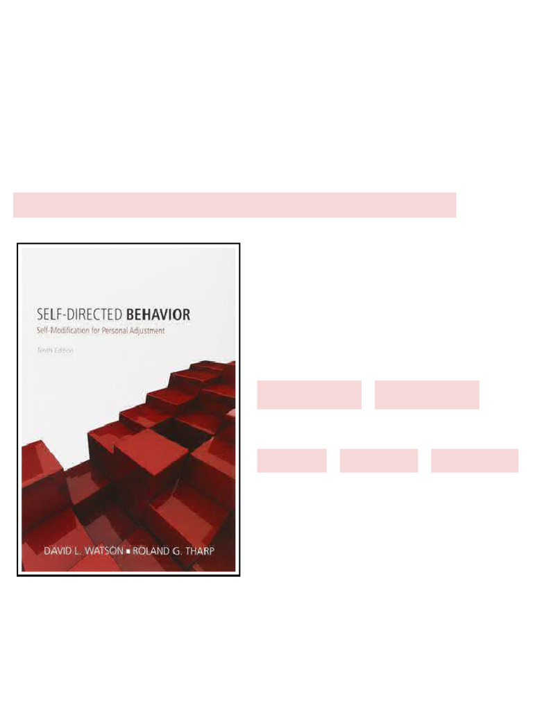 Test Bank For Self-Directed Behavior: Self-Modification for Personal ...