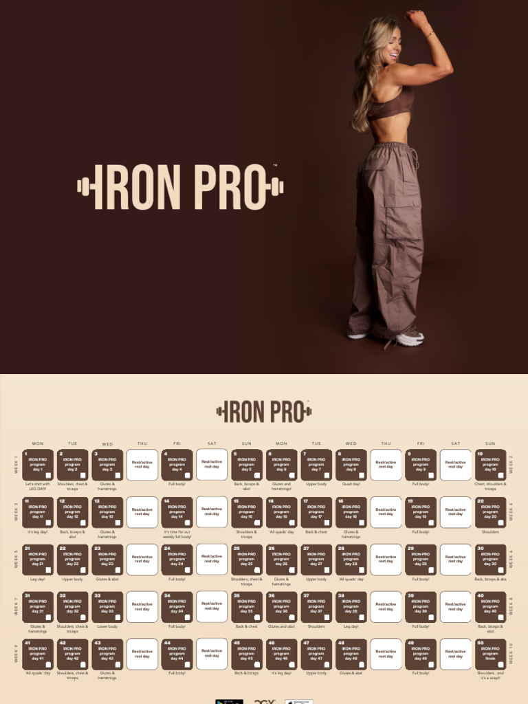 Caroline Girvan's IRON PRO Workout Plan | PDF | Pelvis | Elbow