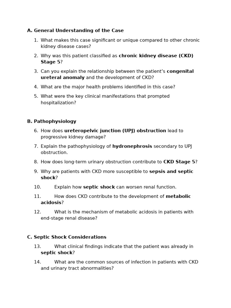 Chronic Kidney Disease Stage 5 & Septic Shock | PDF | Chronic Kidney ...