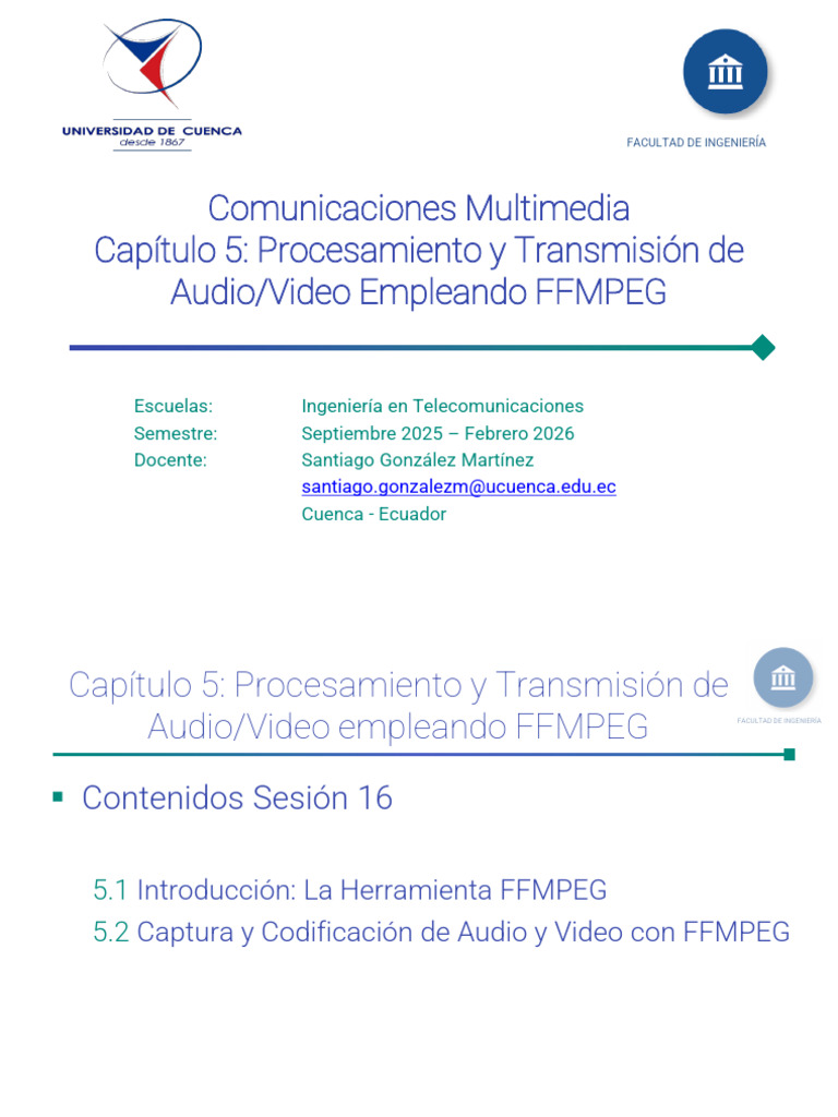 Procesamiento de Audio/Video con FFMPEG | PDF | Códec | Tecnología digital