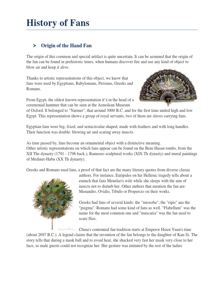 History and Evolution of Fans | PDF | Mechanical Fan | Engines