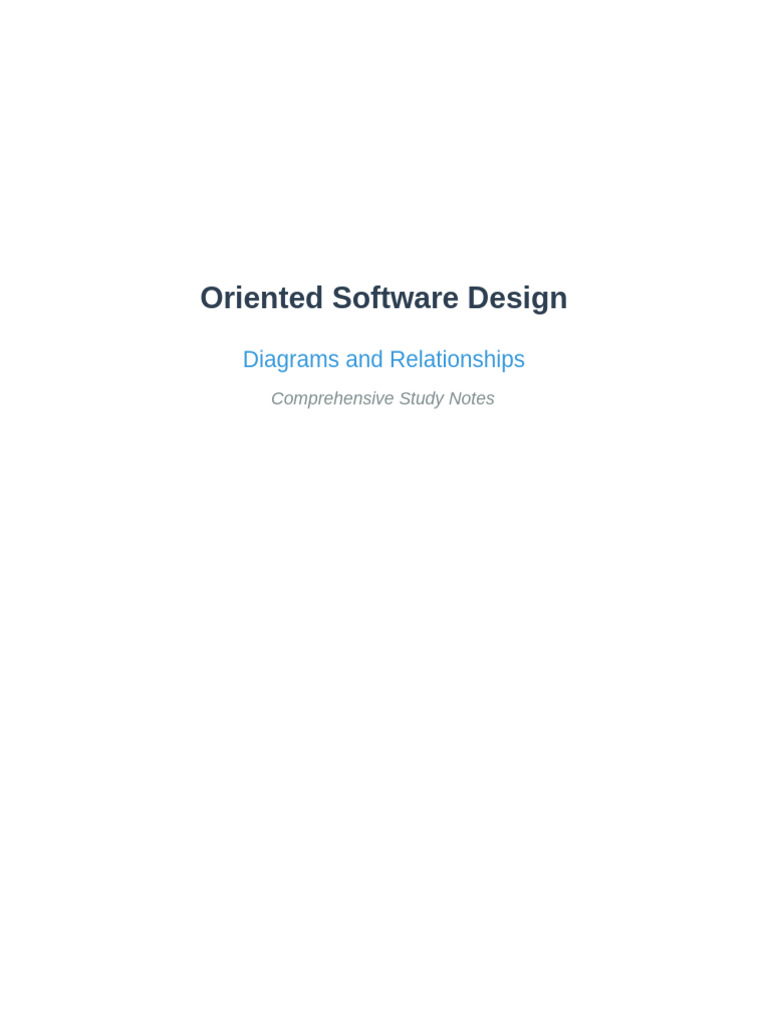 Object-Oriented Software Design Guide | PDF | Class (Computer ...