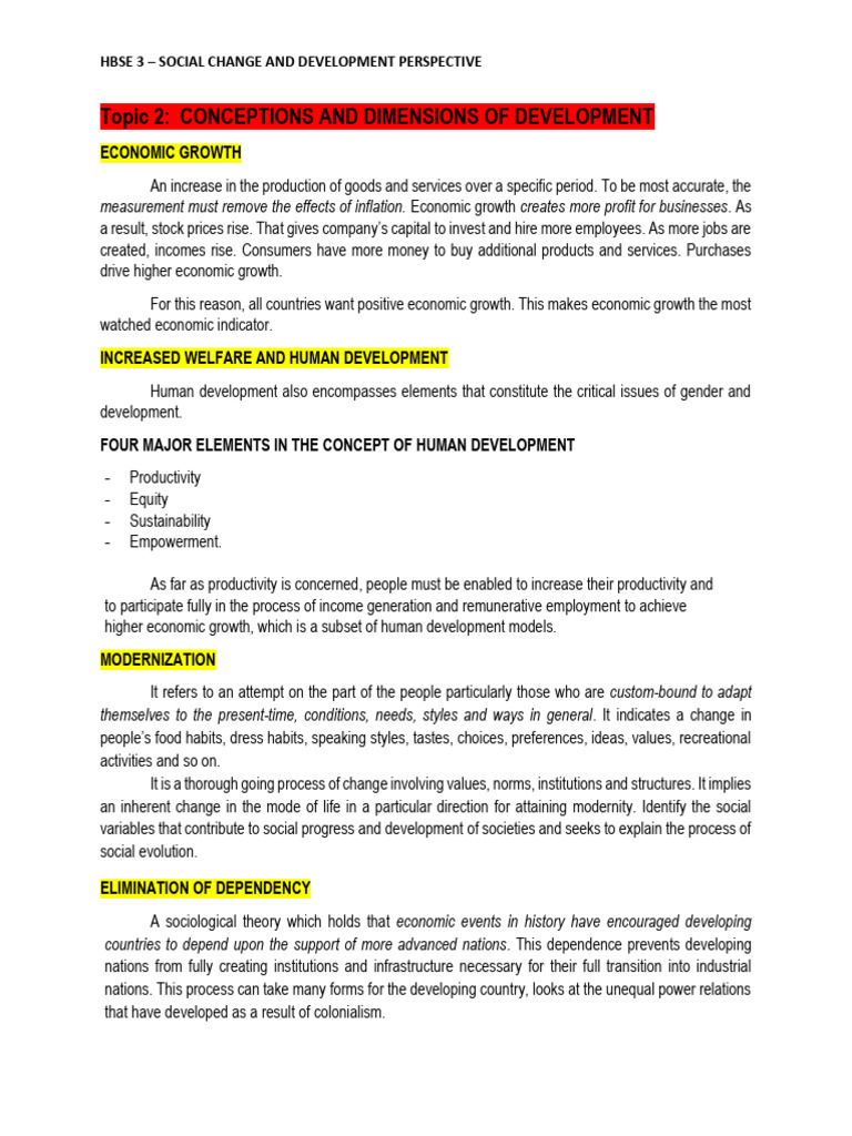 Economic Growth and Human Development Insights | PDF | Market Economy ...
