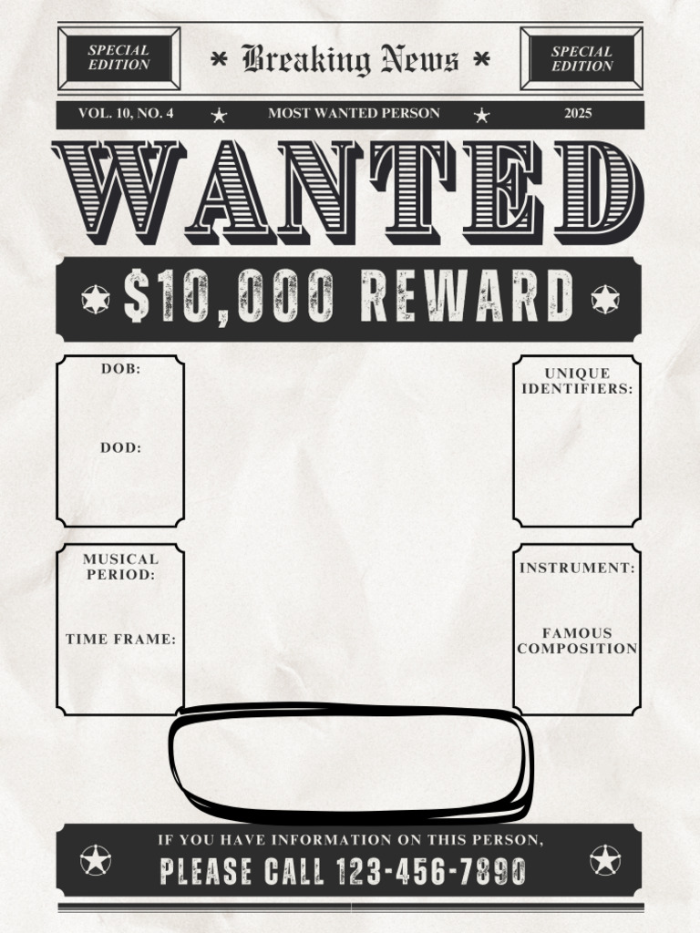 Blank Wanted Poster | PDF