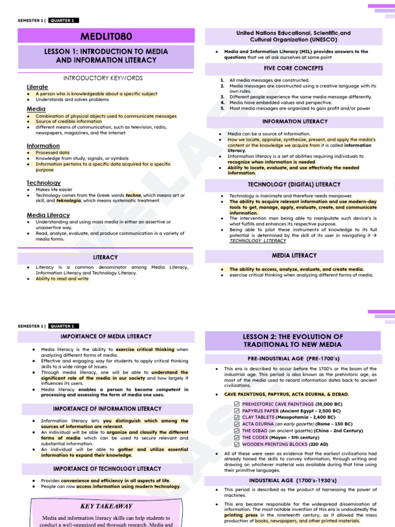 Media and Information Literacy Guide | PDF | Communication | Human ...