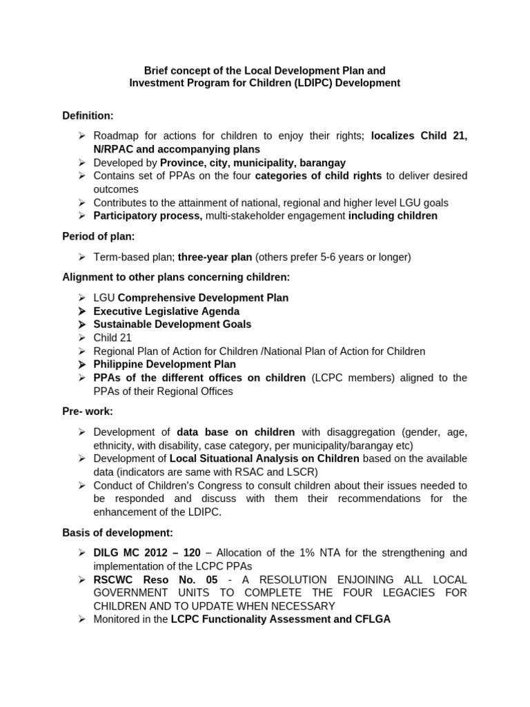 Local Development Plan for Children | PDF | Risk | Risk Management