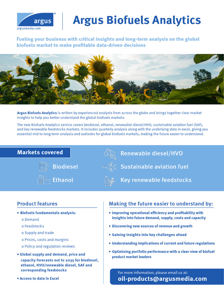 Global Biofuels Market Insights 2023 | PDF | Biofuel | Biodiesel