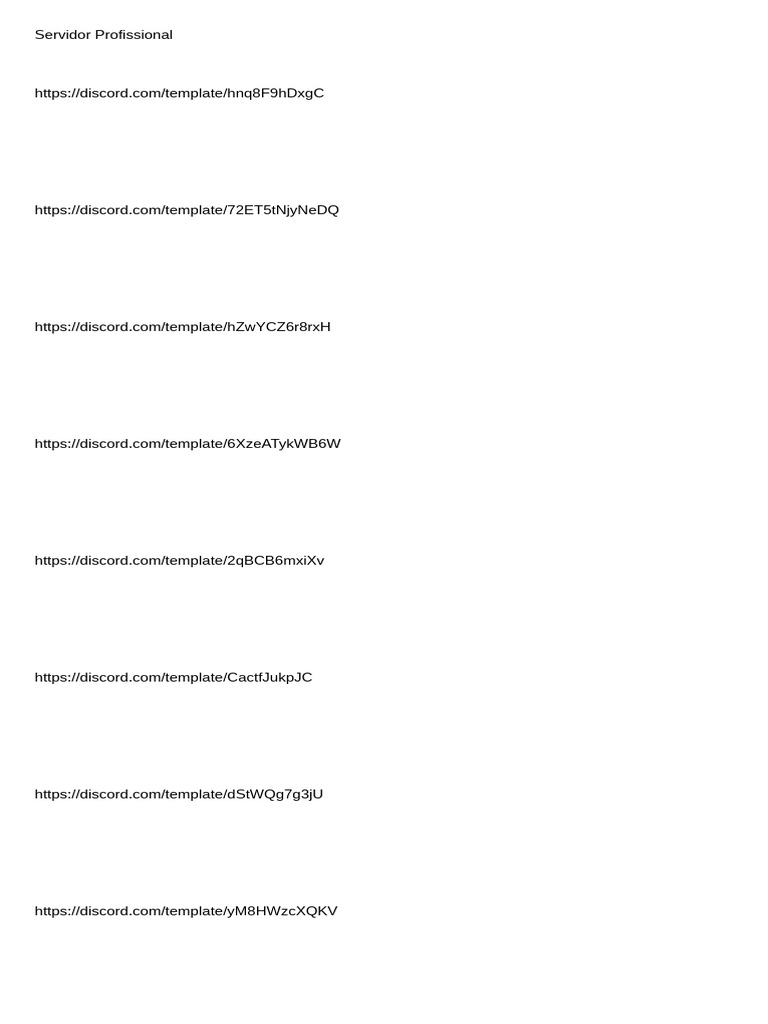 Discord Server Templates Collection | PDF