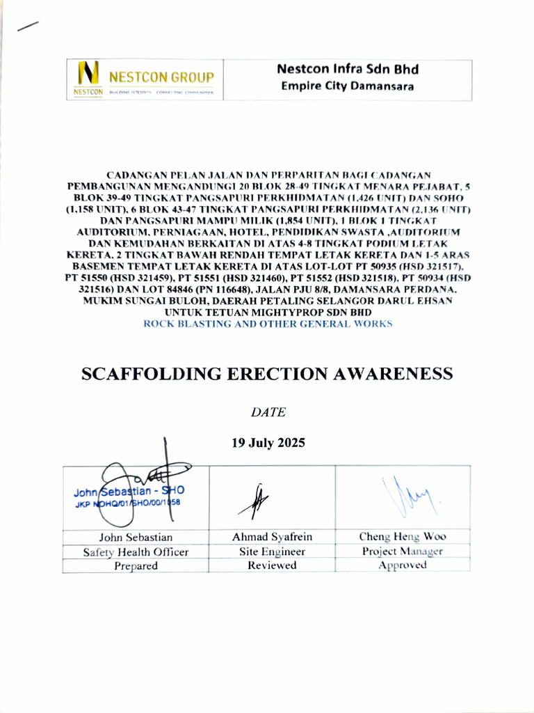 Nestcon Safety Training for Scaffold Erection | PDF | Chess | Chess ...