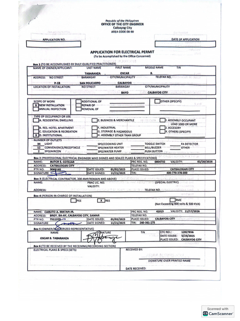 Electrical Permit | PDF