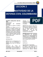MR 2 Normatividad de La Defensa Civil Colombiana