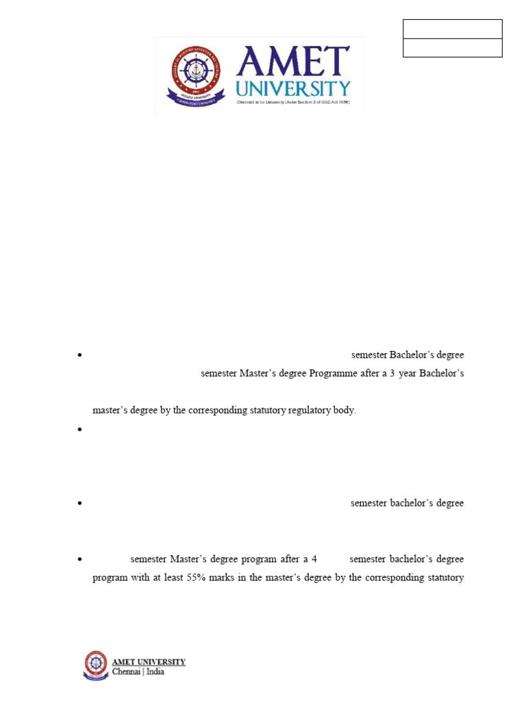 AMET Ph.D. Regulations 2023 Overview | PDF | Thesis | Doctor Of Philosophy
