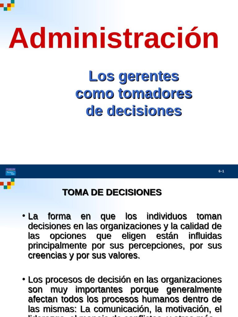 Toma de Decisiones en la Gestión Empresarial | PDF | Toma de decisiones ...