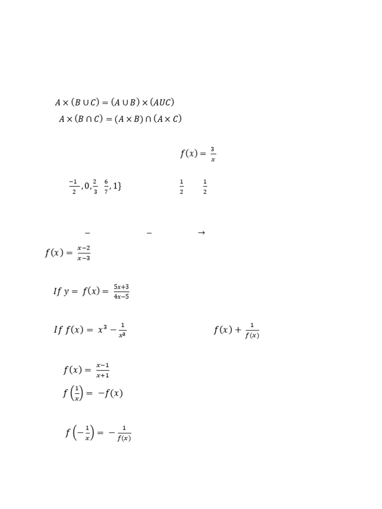 Relations and Functions Worksheet | PDF