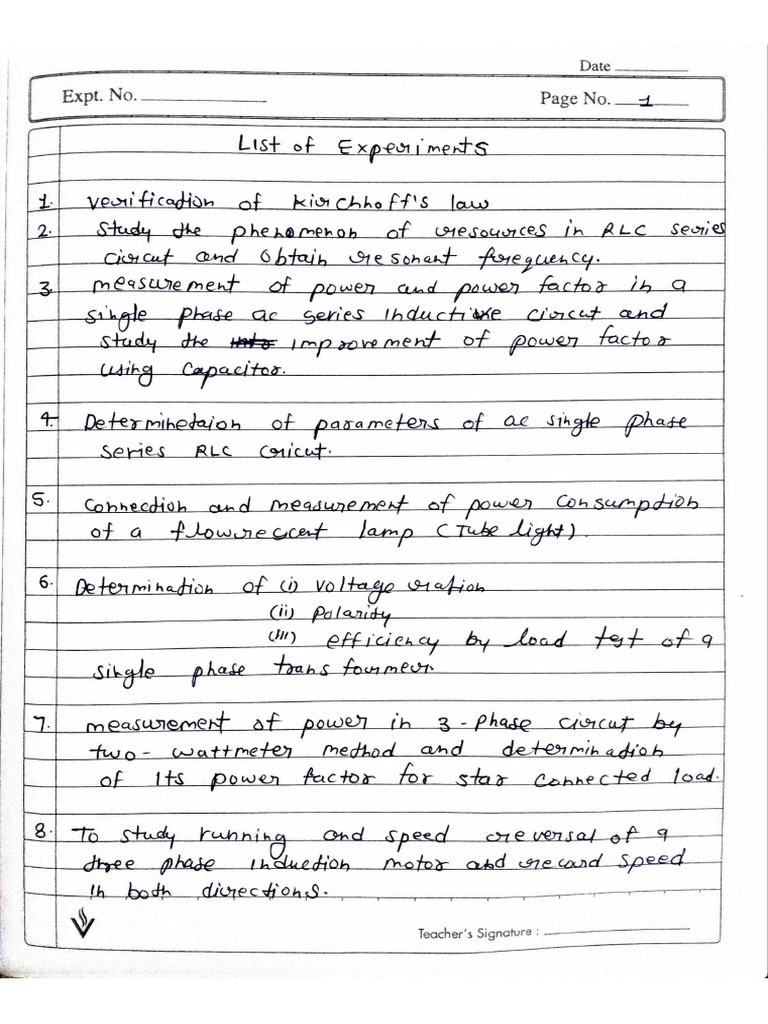 Electrical Practical 1 | PDF