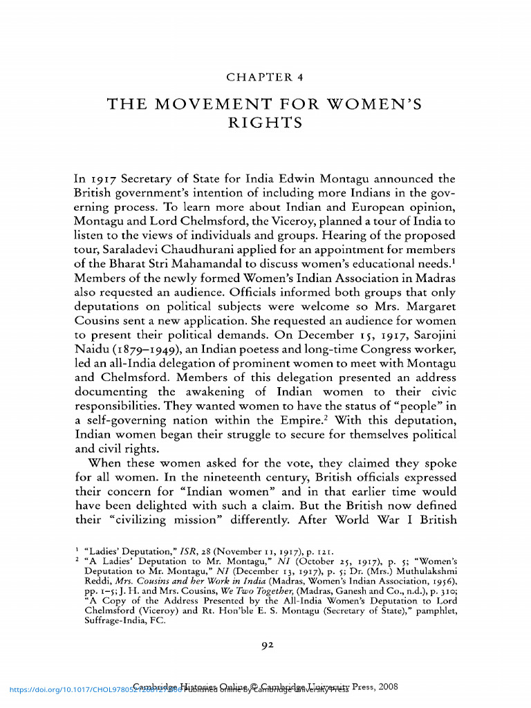 Movement For Womens Rights | PDF
