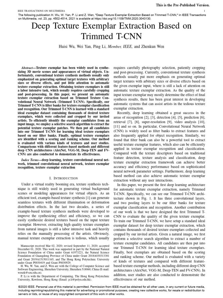 Li Deep Texture Exemplar | PDF | Deep Learning | Computer Vision