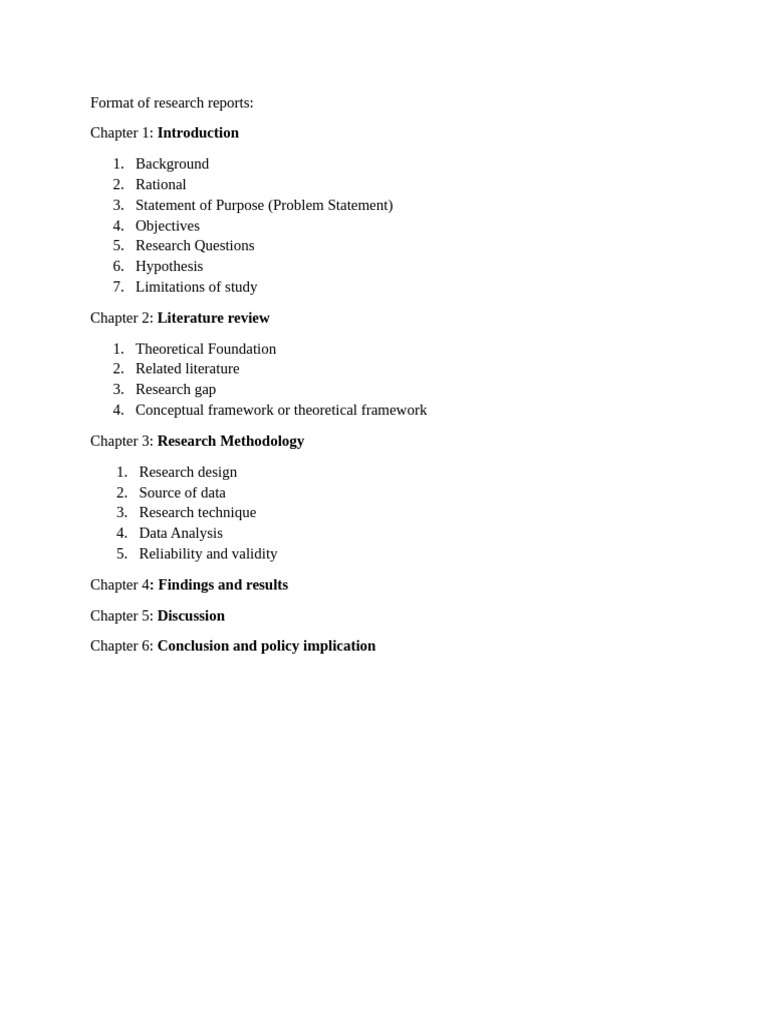 Format of Research Reports | PDF