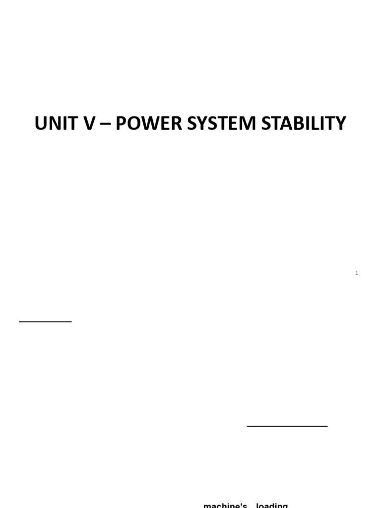 Power System Stability Analysis | PDF | Steady State | Mechanics