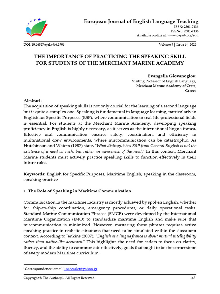 The Importance of Practicing The Speaking Skill Fo | PDF | Learning ...