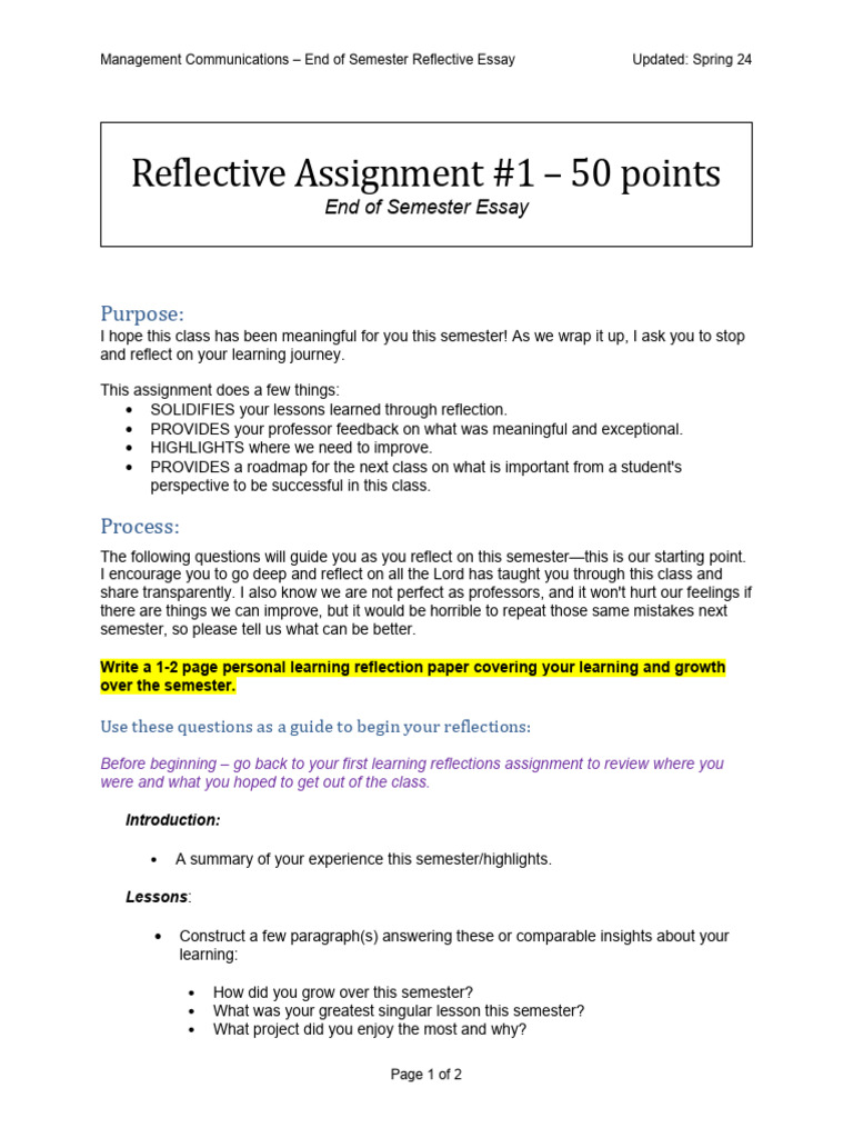 Mod7 Re#2 Eos Mgtcoms Reflective Essay Sp24 | PDF | Apa Style | Human ...