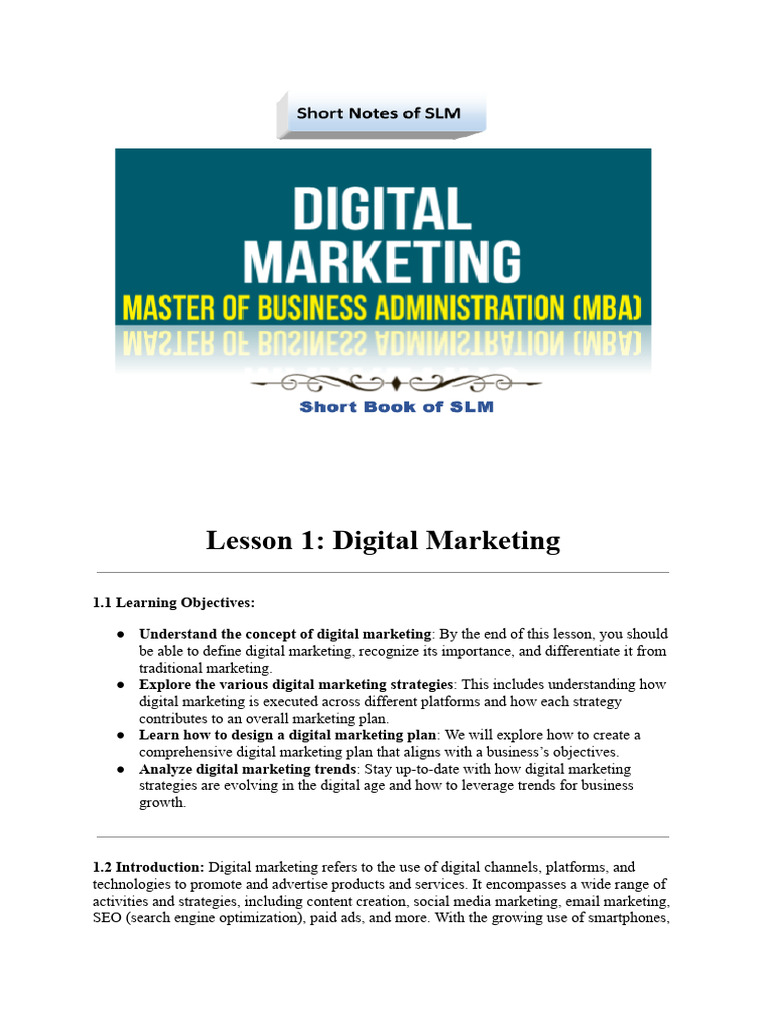 Digital Marketing Fundamentals and Strategies | PDF | Digital Marketing ...
