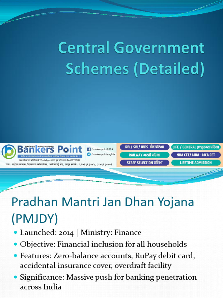 Overview of Indian Government Schemes | PDF | Economy Of India ...