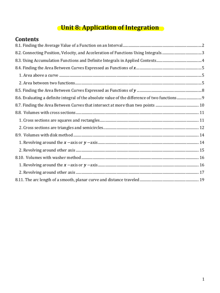 Integration Applications in Calculus | PDF | Velocity | Area