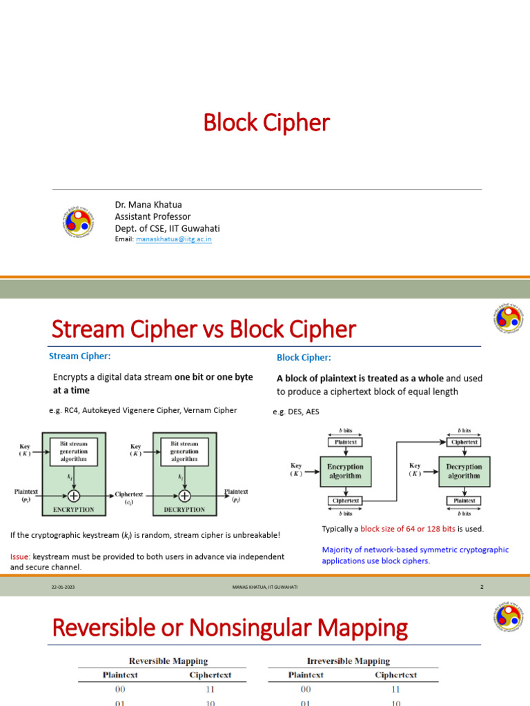 Block Cipher vs Stream Cipher Explained | PDF | Encryption | Cipher