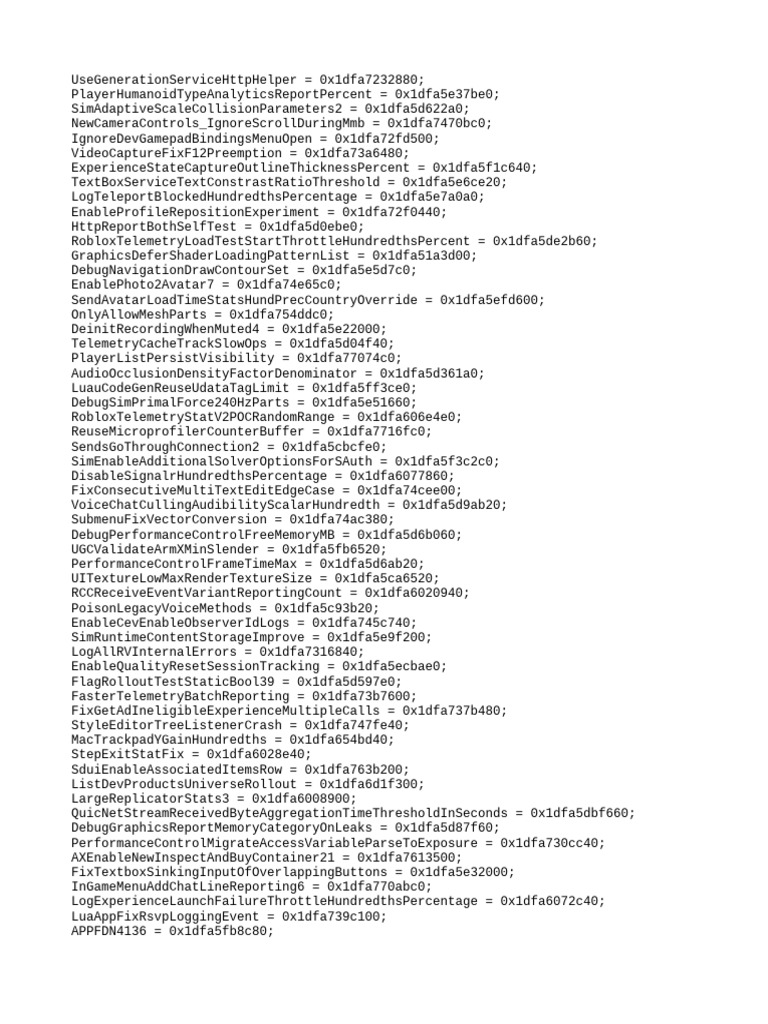 Roblox Feature and Fix Updates | PDF