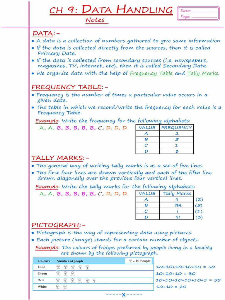Student Data Analysis with Tally Marks | PDF