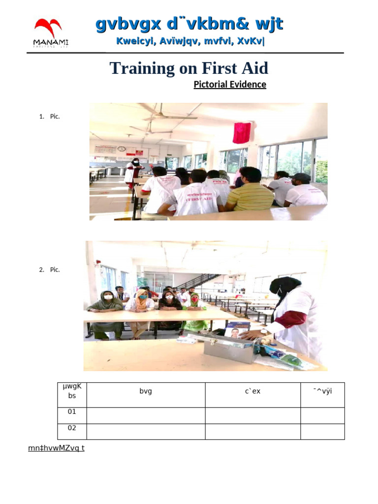 First Aid Training Pictorial Guide | PDF