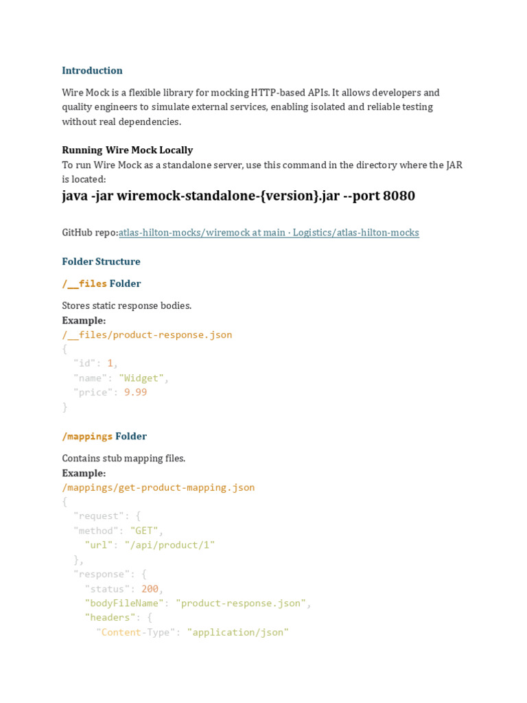 WireMock API Mocking Guide | PDF
