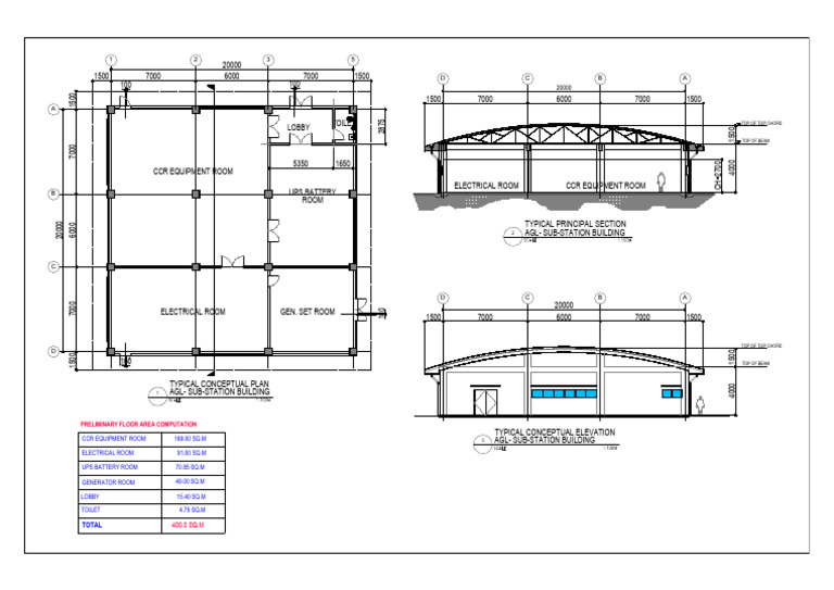 AGL Sub-Station Building Plans | PDF | Electric Power