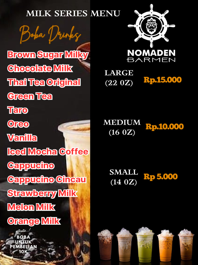 Boba and Squash Drinks Menu | PDF