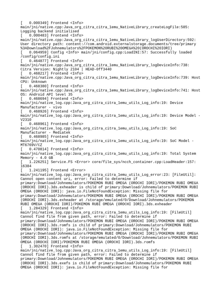 Citra Emulator Log Analysis for Android | PDF | Computer Architecture ...
