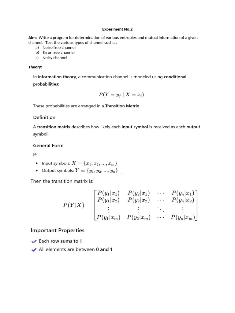Entropy and Mutual Information Analysis | PDF